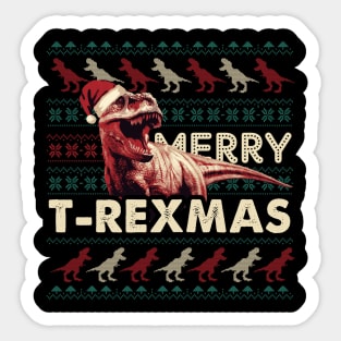 Merry T-rexmas Sticker